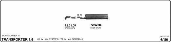 Imasaf 587000359 Exhaust system 587000359