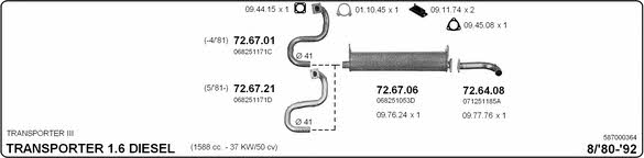  587000364 Exhaust system 587000364