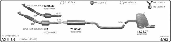 Imasaf 504000015 Exhaust system 504000015