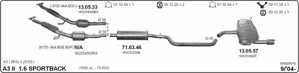 Imasaf 504000016 Exhaust system 504000016