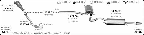 Imasaf 504000026 Exhaust system 504000026