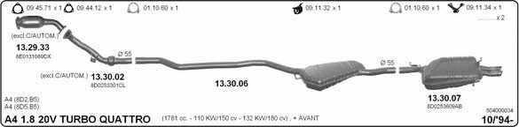 Imasaf 504000034 Exhaust system 504000034