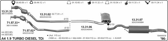 Imasaf 504000036 Exhaust system 504000036