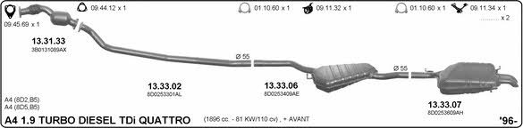 Imasaf 504000038 Exhaust system 504000038