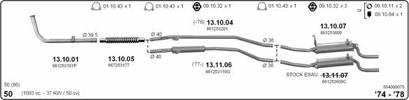 Imasaf 504000075 Exhaust system 504000075