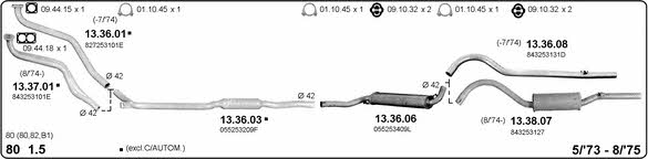  504000080 Exhaust system 504000080