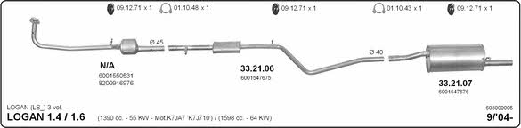 Imasaf 603000005 Exhaust system 603000005