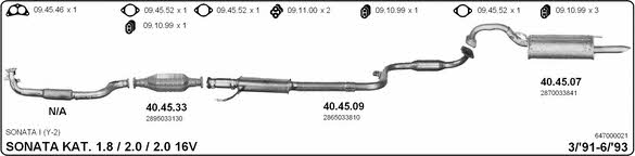 Imasaf 647000021 Exhaust system 647000021