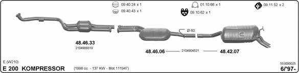 Imasaf 553000025 Exhaust system 553000025