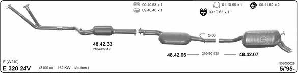 Imasaf 553000029 Exhaust system 553000029