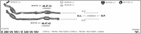 Imasaf 553000030 Exhaust system 553000030