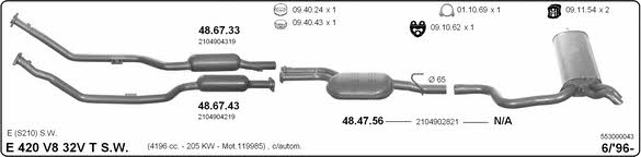 Imasaf 553000043 Exhaust system 553000043