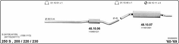 Imasaf 553000050 Exhaust system 553000050