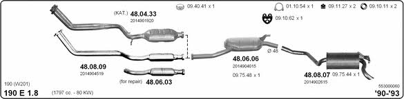  553000060 Exhaust system 553000060