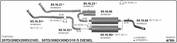 Imasaf 553000153 Exhaust system 553000153