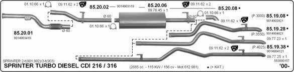 Imasaf 553000157 Exhaust system 553000157