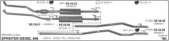  553000163 Exhaust system 553000163