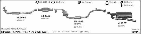 Imasaf 555000031 Exhaust system 555000031