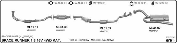 Imasaf 555000040 Exhaust system 555000040