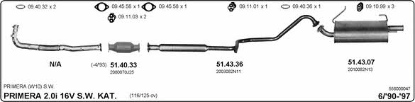  558000047 Exhaust system 558000047