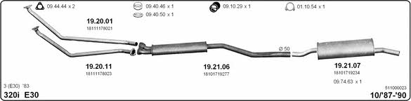 Imasaf 511000023 Exhaust system 511000023