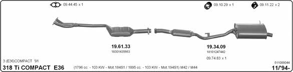 Imasaf 511000044 Exhaust system 511000044