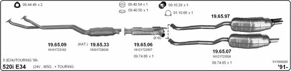 Imasaf 511000080 Exhaust system 511000080