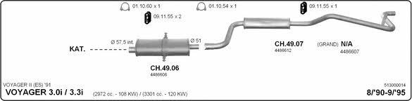 Imasaf 513000014 Exhaust system 513000014
