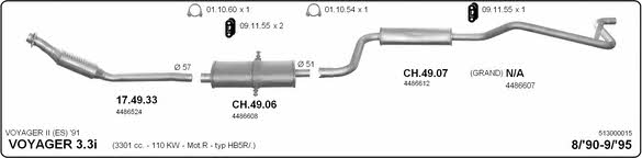 Imasaf 513000015 Exhaust system 513000015