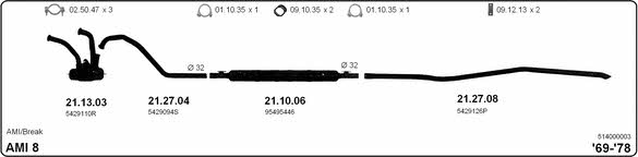 Imasaf 514000003 Exhaust system 514000003