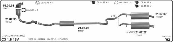 Imasaf 514000072 Exhaust system 514000072
