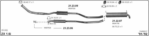 Imasaf 514000217 Exhaust system 514000217