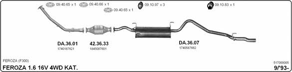  517000005 Exhaust system 517000005