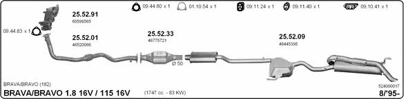  524000017 Exhaust system 524000017