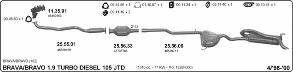  524000025 Exhaust system 524000025