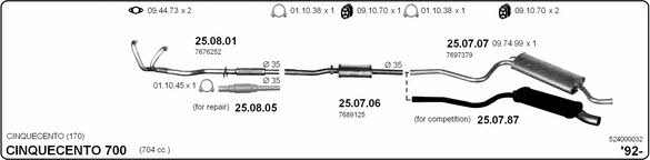  524000032 Exhaust system 524000032