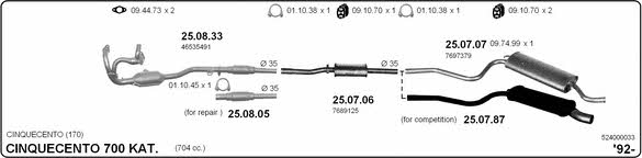 Imasaf 524000033 Exhaust system 524000033