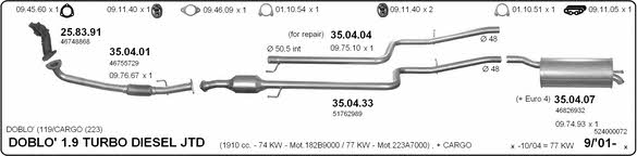  524000072 Exhaust system 524000072