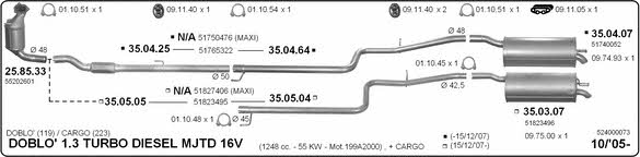 Imasaf 524000073 Exhaust system 524000073