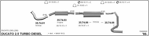  524000082 Exhaust system 524000082