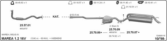 Imasaf 524000116 Exhaust system 524000116