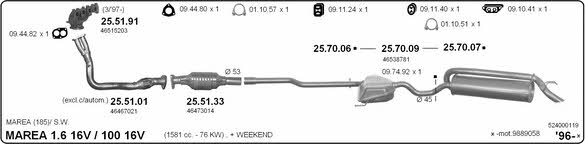 Imasaf 524000119 Exhaust system 524000119