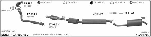 Imasaf 524000129 Exhaust system 524000129