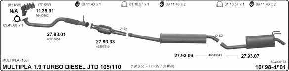  524000133 Exhaust system 524000133