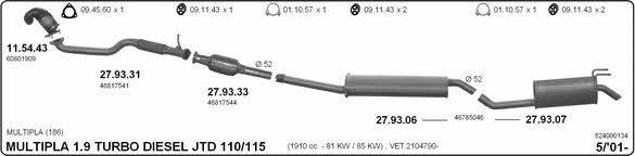 Imasaf 524000134 Exhaust system 524000134