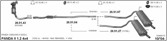 Imasaf 524000172 Exhaust system 524000172