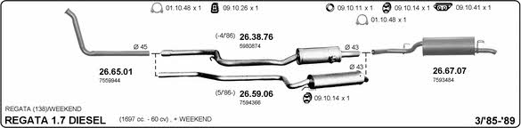 Imasaf 524000220 Exhaust system 524000220