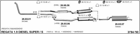 Imasaf 524000221 Exhaust system 524000221