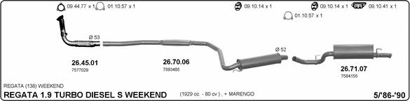 Imasaf 524000222 Exhaust system 524000222