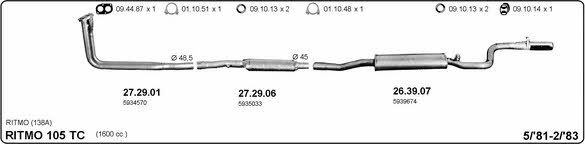 Imasaf 524000229 Exhaust system 524000229